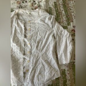 Lacey cottagecore style button up